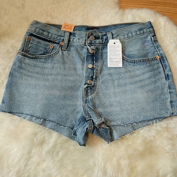 Levi's Jean Exposed Button Short Denim Jump Start - Picture 7 of 8